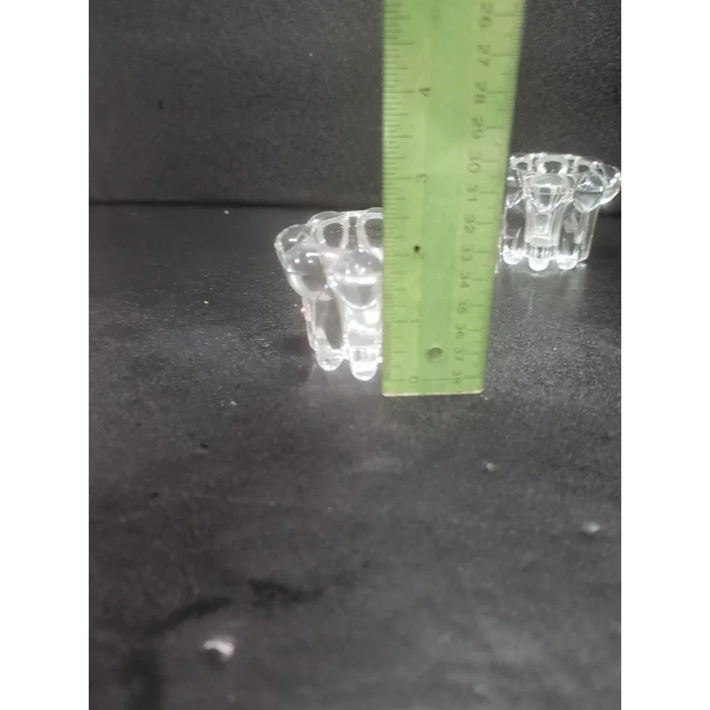 Reims Bubble Glass Candle Votive Set, Clear Glass Holders, Candlelight, Set of 2